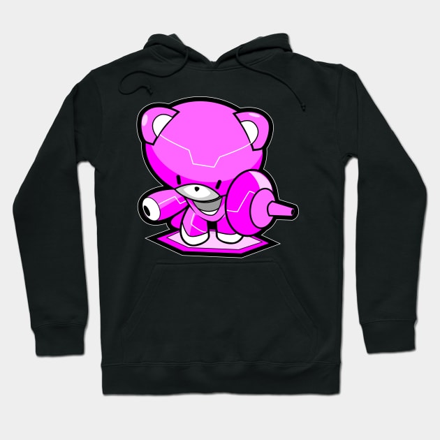 Gundam War Bear pink Hoodie by Spikeani